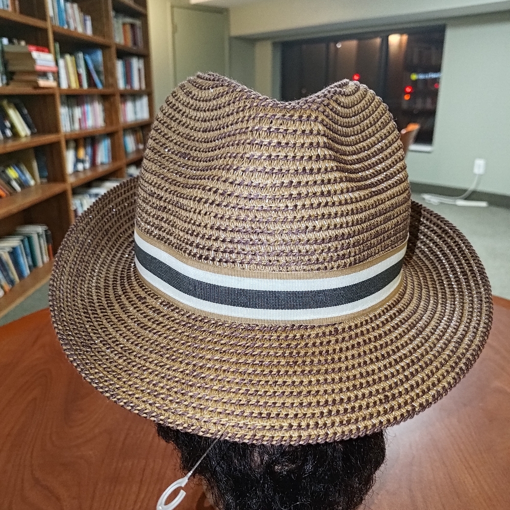 FRYE Straw Fedora Baller Hat OSFM